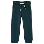 Vidaxl kinderjoggingbroek met trekkoord 92 mosgroen