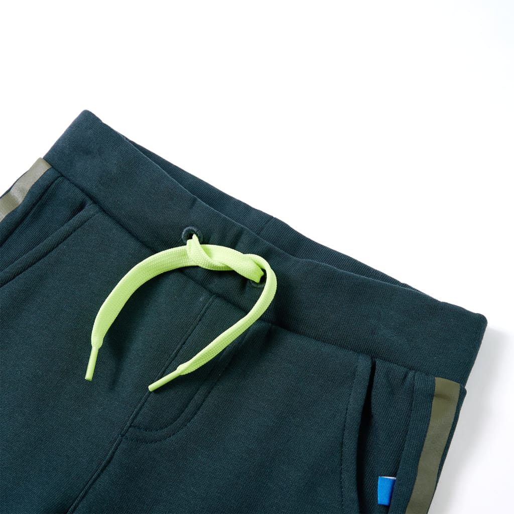 VidaXL Kinderjoggingbroek met trekkoord 116 mosgroen