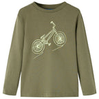 Vidaxl kindershirt met lange mouwen 104 kakikleurig
