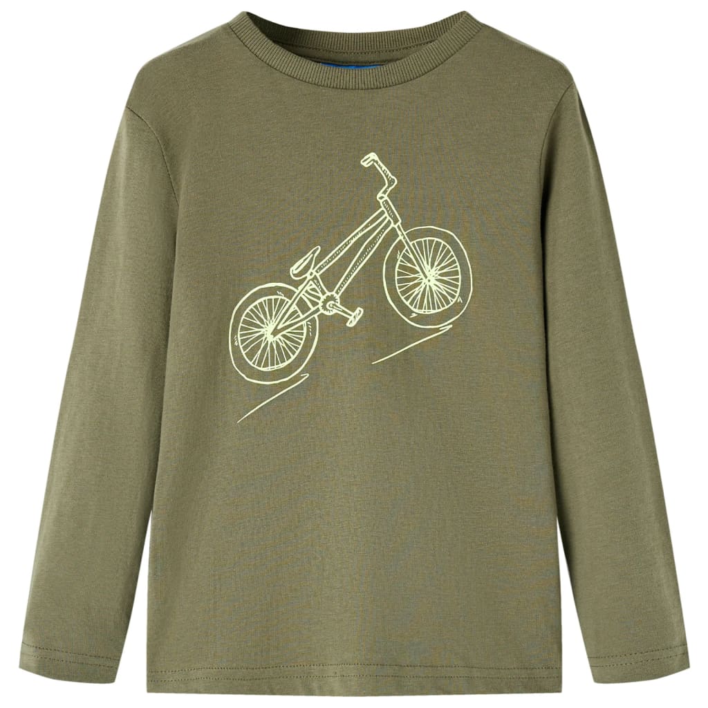 Vidaxl kindershirt met lange mouwen 104 kakikleurig