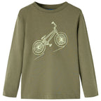 Vidaxl kindershirt met lange mouwen 116 kakikleurig