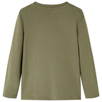 Vidaxl kindershirt met lange mouwen 116 kakikleurig