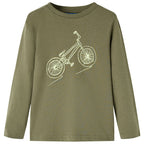 VidaXL Kindershirt met lange mouwen 140 kakikleurig