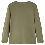 VidaXL Kindershirt met lange mouwen 140 kakikleurig