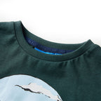 Vidaxl kindershirt met lange mouwen 92 donkergroen