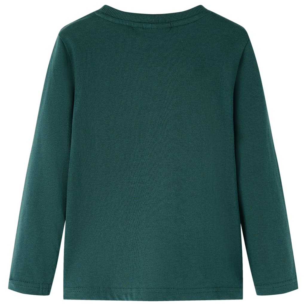 Vidaxl kindershirt met lange mouwen 104 donkergroen