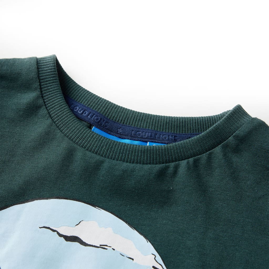 Vidaxl kindershirt met lange mouwen 116 donkergroen