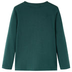 Vidaxl kindershirt met lange mouwen 128 donkergroen