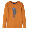 VidaXL Kindershirt met lange mouwen 116 donkerokerkleurig