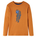 Vidaxl kindershirt met lange mouwen 128 donkerokerkleurig