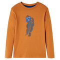 VidaXL Kindershirt met lange mouwen 140 donker donkerokerkleurig