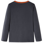 Vidaxl kindershirt met lange mouwen 92 antracietkleurig