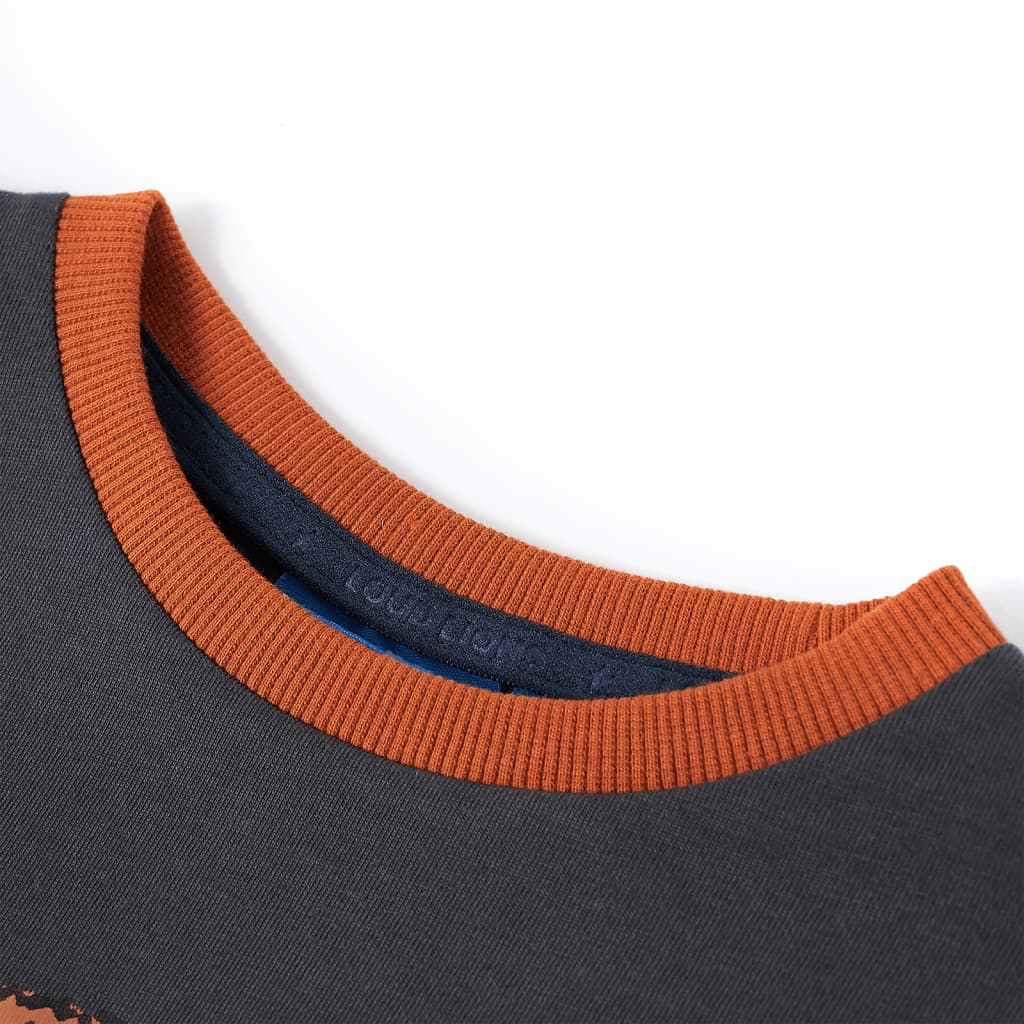 Vidaxl kindershirt met lange mouwen 92 antracietkleurig