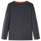 Vidaxl kindershirt met lange mouwen 104 antracietkleurig