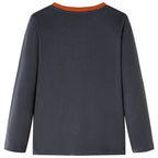 Vidaxl kindershirt met lange mouwen 128 antracietkleurig