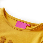 Vidaxl kindershirt met lange mouwen 104 donker okerkleurig