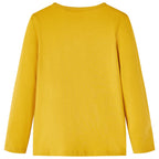 Vidaxl kindershirt met lange mouwen 116 donker okerkleurig