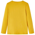 Vidaxl kindershirt met lange mouwen 128 donker okerkleurig