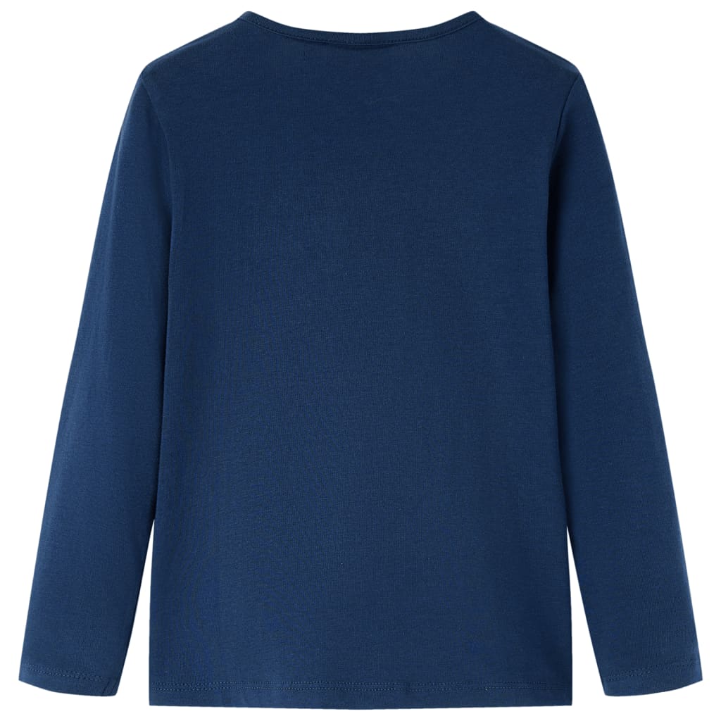 VidaXL Kindershirt met lange mouwen 104 marineblauw