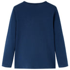 Vidaxl kindershirt met lange mouwen 116 marineblauw