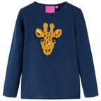 Vidaxl kindershirt met lange mouwen 140 marineblauw