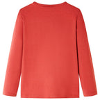Vidaxl kindershirt met lange mouwen 104 roodbruin