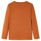 Vidaxl kindershirt met lange mouwen 92 cognackleurig