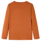Vidaxl kindershirt met lange mouwen 128 cognackleurig
