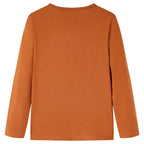 Vidaxl kindershirt met lange mouwen 140 cognackleurig