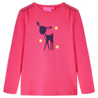 VidaXL Kindershirt met lange mouwen 92 felroze