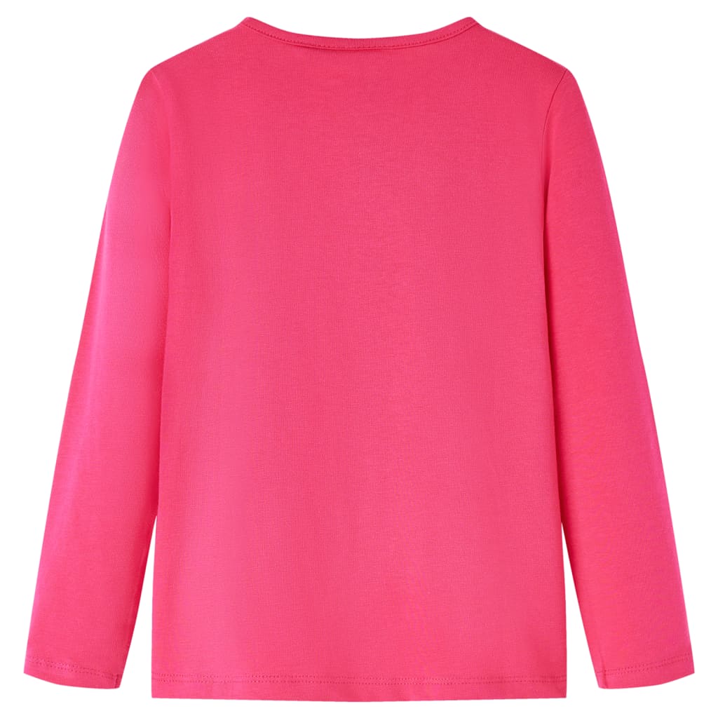 Vidaxl kindershirt met lange mouwen 128 felroze