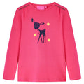 Vidaxl kindershirt met lange mouwen 140 felroze