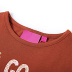 Vidaxl kindershirt met lange mouwen 104 cognackleurig