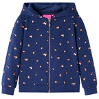 Vidaxl kindervest met capuchon 92 marineblauw