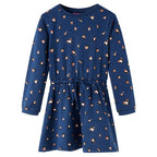 Vidaxl kinderjurk met lange mouwen 116 marineblauw