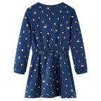 Vidaxl kinderjurk met lange mouwen 140 marineblauw