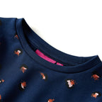Vidaxl kinderjurk met lange mouwen 140 marineblauw
