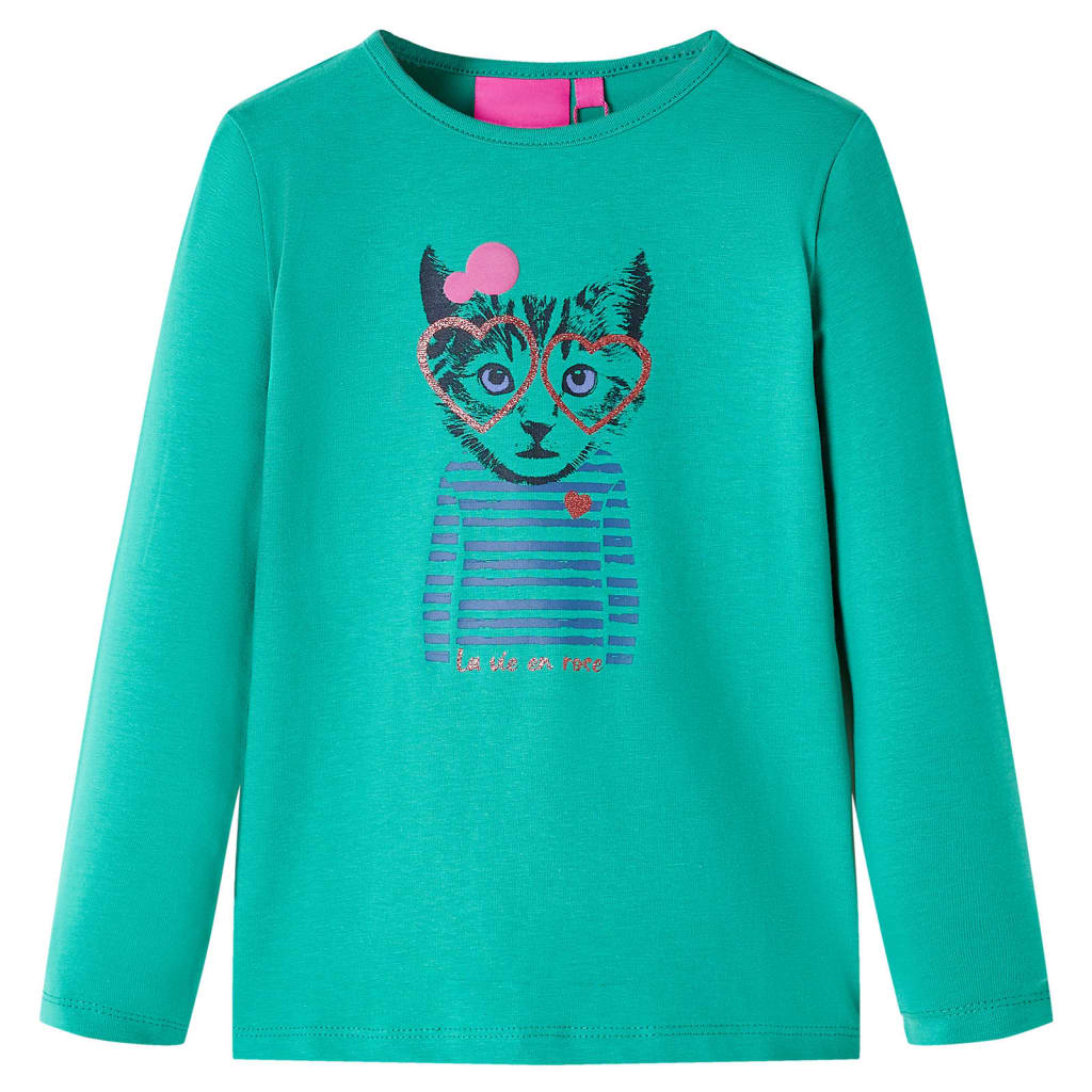 Vidaxl kindershirt met lange mouwen 116 felgroen