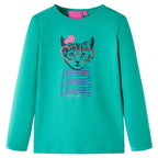 Vidaxl kindershirt met lange mouwen 128 felgroen