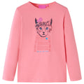 Vidaxl kindershirt met lange mouwen 116 roze