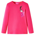 Vidaxl kindershirt met lange mouwen 104 felroze