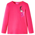 Vidaxl kindershirt met lange mouwen 116 felroze