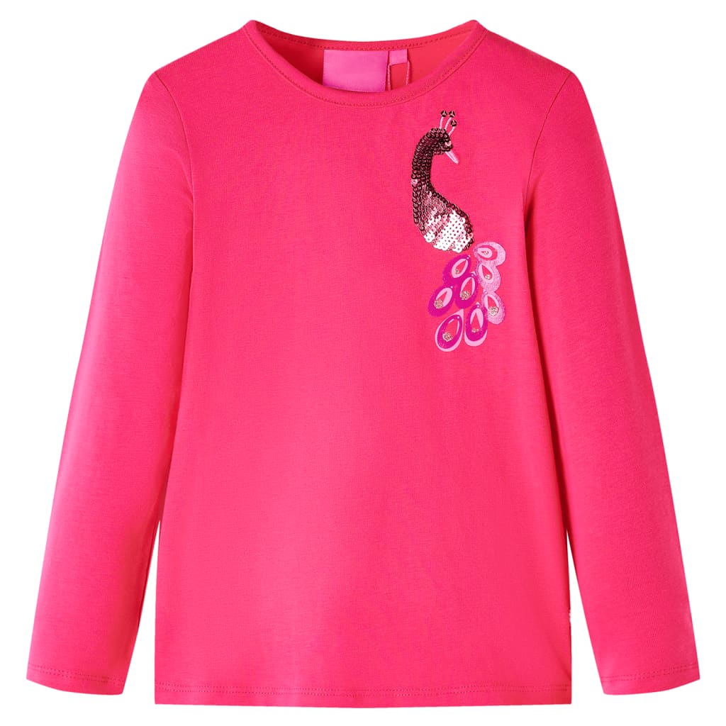 Vidaxl kindershirt met lange mouwen 140 felroze