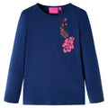 VidaXL Kindershirt met lange mouwen 140 marineblauw
