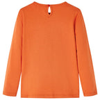 Vidaxl kindershirt met lange mouwen 104 oranjebruin
