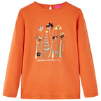 Vidaxl kindershirt met lange mouwen 116 oranjebruin