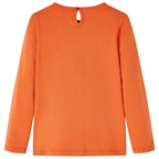 Vidaxl kindershirt met lange mouwen 116 oranjebruin