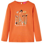 Vidaxl kindershirt met lange mouwen 128 oranjebruin