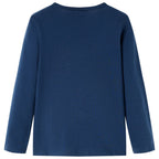 Vidaxl kindershirt met lange mouwen 128 marineblauw