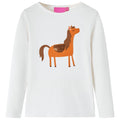 VidaXL Kindershirt met lange mouwen 92 ecrukleurig